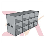 ฟรีเซอร์แร็ค 3x3ช่องแนวนอน